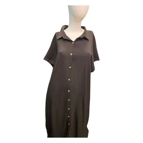 UVOG Black Shirt Dress Womens size XL - Picture 4 of 8